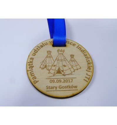 Medal drewniany 6x6cm 