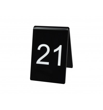 Numerek na stół z czarnej plexi 8x12cm, grubość 5mm
