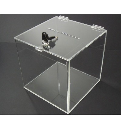 urna, skarbonka, skrzynka z plexi przeźroczystej 30x30x30cm