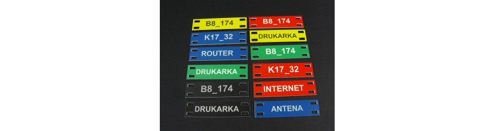 Tabliczki etykiety na kable